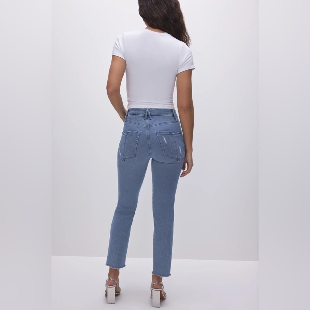 Good American Good Legs Straight Jeans Blue449 Size 4/27